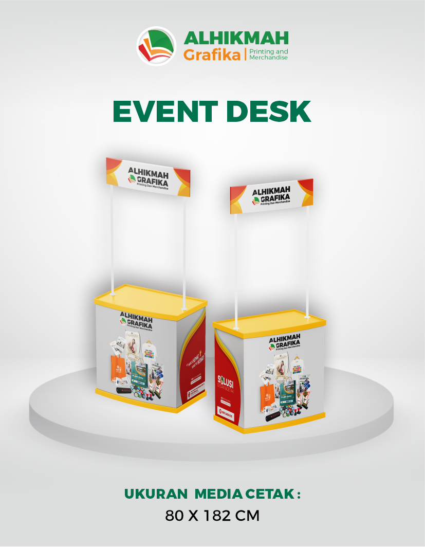 Event Desk Meja Promosi Meja Pameran Booth Portable Alhikmah Grafika 2347